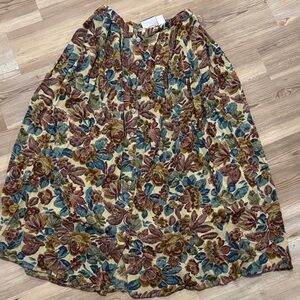 Liz Claiborne Multicolor Vintage Floral Midi Skirt